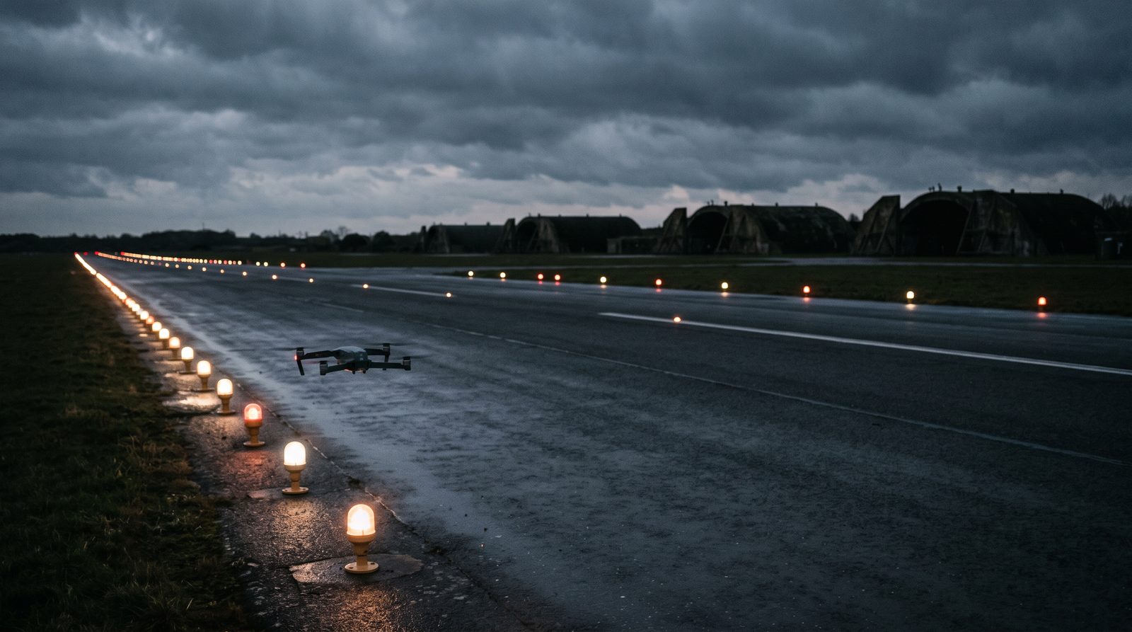 Inspekcja oświetlenia lotnisk wojskowych dronem