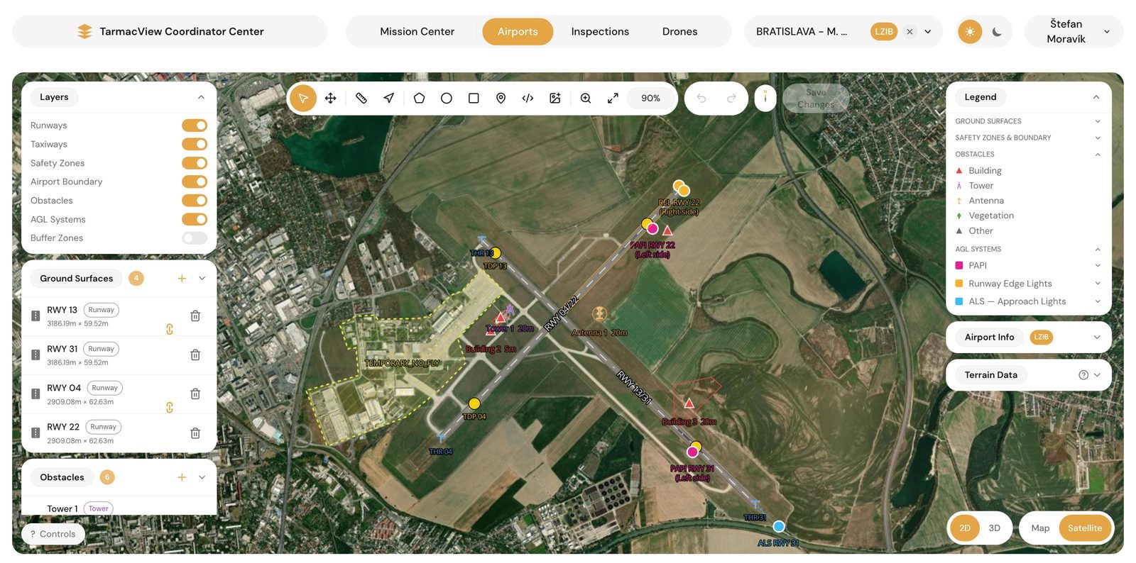 Airfield lighting configuration with per-unit approach light properties