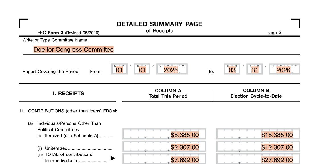 Reporting aggregate financial totals on Form 3