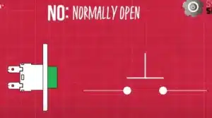 Normally open switch symbol