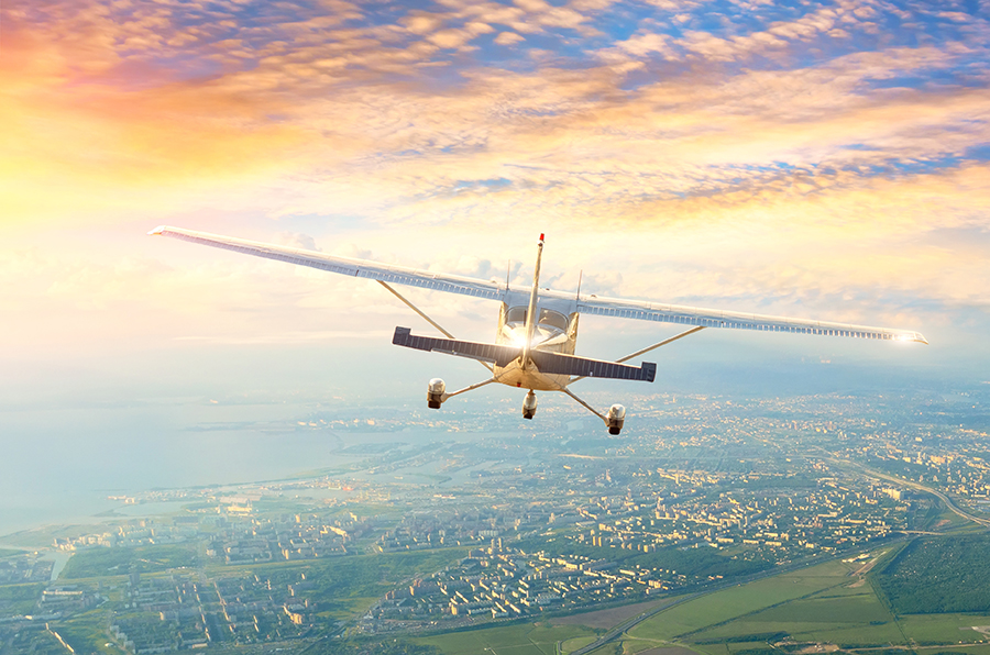 Pilot activating airport lighting via CTAF