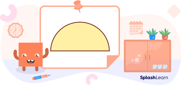 Labeled Semicircle, showing diameter, arc, and center
