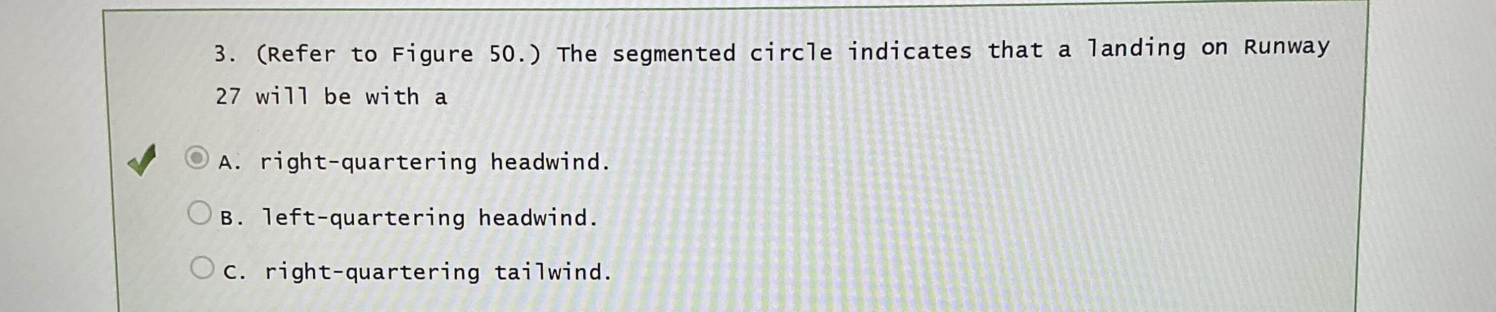 Wind direction quarters diagram illustrating tailwind, headwind, and crosswind in aviation