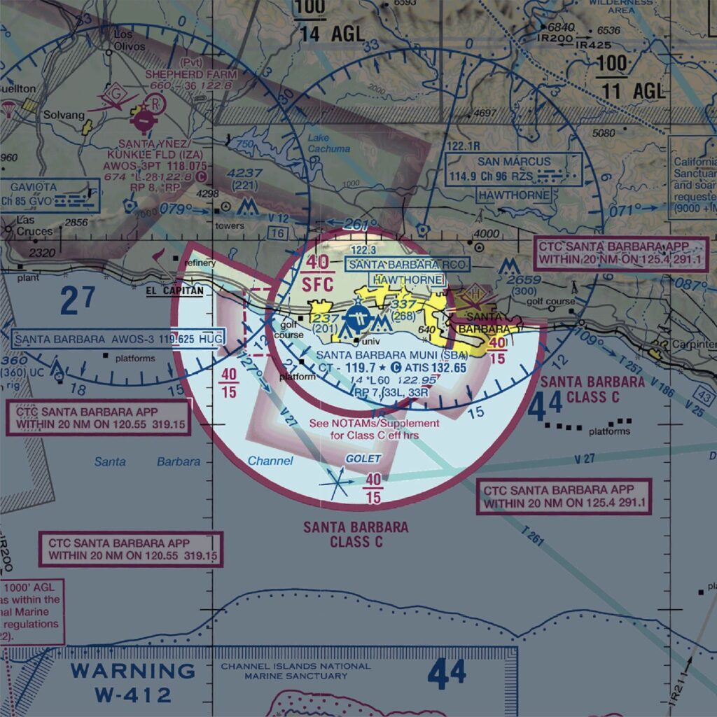 Class C airspace sectional chart example
